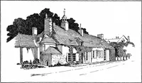 An illustration from Small French buildings; the architecture of town and country, comprising cottages, farmhouses, minor chateaux or manors with their farm groups, small town dwellings, and a few churches (1921)
