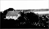 An illustration from Small French buildings; the architecture of town and country, comprising cottages, farmhouses, minor chateaux or manors with their farm groups, small town dwellings, and a few churches (1921)