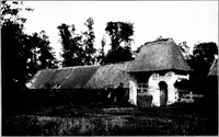 An illustration from Small French buildings; the architecture of town and country, comprising cottages, farmhouses, minor chateaux or manors with their farm groups, small town dwellings, and a few churches (1921)