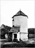 An illustration from Small French buildings; the architecture of town and country, comprising cottages, farmhouses, minor chateaux or manors with their farm groups, small town dwellings, and a few churches (1921)
