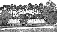 An illustration from Small French buildings; the architecture of town and country, comprising cottages, farmhouses, minor chateaux or manors with their farm groups, small town dwellings, and a few churches (1921)
