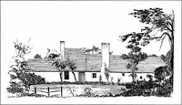 An illustration from Small French buildings; the architecture of town and country, comprising cottages, farmhouses, minor chateaux or manors with their farm groups, small town dwellings, and a few churches (1921)