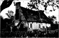An illustration from Small French buildings; the architecture of town and country, comprising cottages, farmhouses, minor chateaux or manors with their farm groups, small town dwellings, and a few churches (1921)