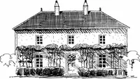 An illustration from Small French buildings; the architecture of town and country, comprising cottages, farmhouses, minor chateaux or manors with their farm groups, small town dwellings, and a few churches (1921)