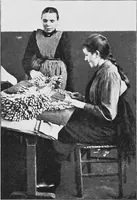 An illustration from Bobbins of Belgium : a book of Belgian lace, lace-workers, lace-schools and lace-villages (1920)