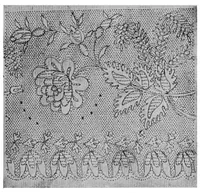 An illustration from The romance of the lace pillow; being the history of lace-making in Bucks, Beds, Northants and neighbouring counties, together with some account of the lace industries of Devon and Ireland (1919)
