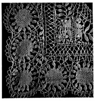 An illustration from The romance of the lace pillow; being the history of lace-making in Bucks, Beds, Northants and neighbouring counties, together with some account of the lace industries of Devon and Ireland (1919)