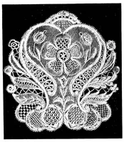 An illustration from The romance of the lace pillow; being the history of lace-making in Bucks, Beds, Northants and neighbouring counties, together with some account of the lace industries of Devon and Ireland (1919)