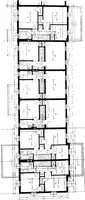 An illustration from The housing book; containing photographic reproductions, with floor plans of workingmen's homes. One and two family houses of frame, brick, stucco and concrete construction; also four, six and nine family apartments. Showing single houses, groups and developments that have been built in various parts of the United States (1919)