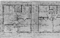 An illustration from The housing book; containing photographic reproductions, with floor plans of workingmen's homes. One and two family houses of frame, brick, stucco and concrete construction; also four, six and nine family apartments. Showing single houses, groups and developments that have been built in various parts of the United States (1919)