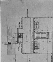 An illustration from The housing book; containing photographic reproductions, with floor plans of workingmen's homes. One and two family houses of frame, brick, stucco and concrete construction; also four, six and nine family apartments. Showing single houses, groups and developments that have been built in various parts of the United States (1919)