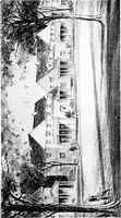 An illustration from The housing book; containing photographic reproductions, with floor plans of workingmen's homes. One and two family houses of frame, brick, stucco and concrete construction; also four, six and nine family apartments. Showing single houses, groups and developments that have been built in various parts of the United States (1919)