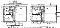 An illustration from The housing book; containing photographic reproductions, with floor plans of workingmen's homes. One and two family houses of frame, brick, stucco and concrete construction; also four, six and nine family apartments. Showing single houses, groups and developments that have been built in various parts of the United States (1919)