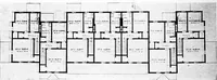 An illustration from The housing book; containing photographic reproductions, with floor plans of workingmen's homes. One and two family houses of frame, brick, stucco and concrete construction; also four, six and nine family apartments. Showing single houses, groups and developments that have been built in various parts of the United States (1919)