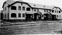 Picture 60 of 171 from The housing book; containing photographic reproductions, with floor plans of workingmen's homes. One and two family houses of frame, brick, stucco and concrete construction; also four, six and nine family apartments. Showing single houses, groups and developments that have been built in various parts of the United States (1919), leaf 62