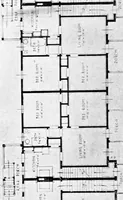 An illustration from The housing book; containing photographic reproductions, with floor plans of workingmen's homes. One and two family houses of frame, brick, stucco and concrete construction; also four, six and nine family apartments. Showing single houses, groups and developments that have been built in various parts of the United States (1919)