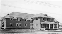 Picture 66 of 171 from The housing book; containing photographic reproductions, with floor plans of workingmen's homes. One and two family houses of frame, brick, stucco and concrete construction; also four, six and nine family apartments. Showing single houses, groups and developments that have been built in various parts of the United States (1919), leaf 64