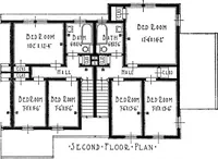 An illustration from The housing book; containing photographic reproductions, with floor plans of workingmen's homes. One and two family houses of frame, brick, stucco and concrete construction; also four, six and nine family apartments. Showing single houses, groups and developments that have been built in various parts of the United States (1919)