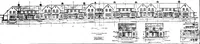 Picture 82 of 171 from The housing book; containing photographic reproductions, with floor plans of workingmen's homes. One and two family houses of frame, brick, stucco and concrete construction; also four, six and nine family apartments. Showing single houses, groups and developments that have been built in various parts of the United States (1919), leaf 72