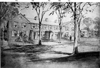 Picture 91 of 171 from The housing book; containing photographic reproductions, with floor plans of workingmen's homes. One and two family houses of frame, brick, stucco and concrete construction; also four, six and nine family apartments. Showing single houses, groups and developments that have been built in various parts of the United States (1919), leaf 80