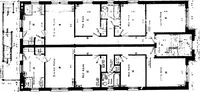An illustration from The housing book; containing photographic reproductions, with floor plans of workingmen's homes. One and two family houses of frame, brick, stucco and concrete construction; also four, six and nine family apartments. Showing single houses, groups and developments that have been built in various parts of the United States (1919)