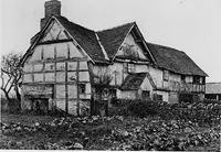 An illustration from Old cottages, farm houses, and other half-timber buildings in Shropshire, Herefordshire, and Cheshire (1904)