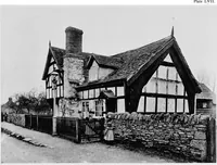 An illustration from Old cottages, farm houses, and other half-timber buildings in Shropshire, Herefordshire, and Cheshire (1904)