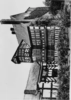 An illustration from Old cottages, farm houses, and other half-timber buildings in Shropshire, Herefordshire, and Cheshire (1904)
