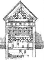 An illustration from Old cottages, farm houses, and other half-timber buildings in Shropshire, Herefordshire, and Cheshire (1904)