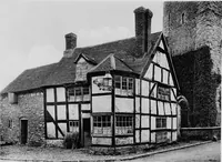 An illustration from Old cottages, farm houses, and other half-timber buildings in Shropshire, Herefordshire, and Cheshire (1904)
