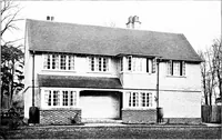 An illustration from Country cottages and week-end homes, by J. H. Elder-Duncan ... with numerous illustrations and plans of cottages by well-known architects (1912)