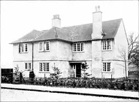 An illustration from Country cottages and week-end homes, by J. H. Elder-Duncan ... with numerous illustrations and plans of cottages by well-known architects (1912)