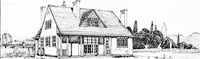 An illustration from Country cottages and week-end homes, by J. H. Elder-Duncan ... with numerous illustrations and plans of cottages by well-known architects (1912)