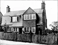An illustration from Country cottages and week-end homes, by J. H. Elder-Duncan ... with numerous illustrations and plans of cottages by well-known architects (1912)
