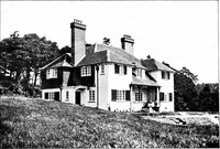 An illustration from Country cottages and week-end homes, by J. H. Elder-Duncan ... with numerous illustrations and plans of cottages by well-known architects (1912)