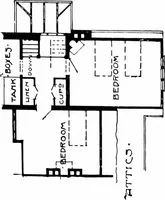 An illustration from Country cottages and week-end homes, by J. H. Elder-Duncan ... with numerous illustrations and plans of cottages by well-known architects (1912)
