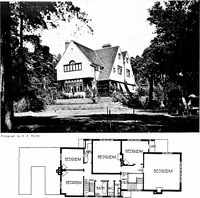 Picture 176 of 306 from Country cottages and week-end homes, by J. H. Elder-Duncan ... with numerous illustrations and plans of cottages by well-known architects (1912), leaf 159
