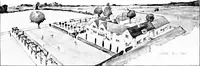 An illustration from Country cottages and week-end homes, by J. H. Elder-Duncan ... with numerous illustrations and plans of cottages by well-known architects (1912)