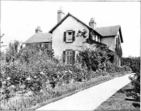 An illustration from Country cottages and week-end homes, by J. H. Elder-Duncan ... with numerous illustrations and plans of cottages by well-known architects (1912)