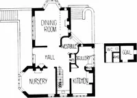 An illustration from Country cottages and week-end homes, by J. H. Elder-Duncan ... with numerous illustrations and plans of cottages by well-known architects (1912)