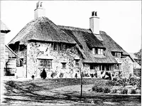 An illustration from Country cottages and week-end homes, by J. H. Elder-Duncan ... with numerous illustrations and plans of cottages by well-known architects (1912)