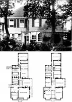 An illustration from Country cottages and week-end homes, by J. H. Elder-Duncan ... with numerous illustrations and plans of cottages by well-known architects (1912)