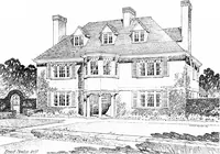An illustration from Country cottages and week-end homes, by J. H. Elder-Duncan ... with numerous illustrations and plans of cottages by well-known architects (1912)