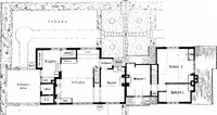 An illustration from Country cottages and week-end homes, by J. H. Elder-Duncan ... with numerous illustrations and plans of cottages by well-known architects (1912)