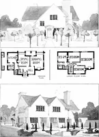 An illustration from Country cottages and week-end homes, by J. H. Elder-Duncan ... with numerous illustrations and plans of cottages by well-known architects (1912)