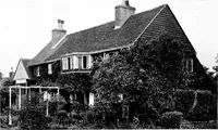 An illustration from Country cottages and week-end homes, by J. H. Elder-Duncan ... with numerous illustrations and plans of cottages by well-known architects (1912)