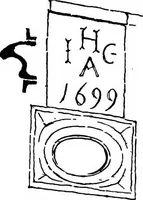 An illustration from Old cottages, farm-houses, and other stone buildings in the Cotswold district; examples of minor domestic architecture in Gloucestershire, Oxfordshire, Northants, Worcestershire, &c. (1905)
