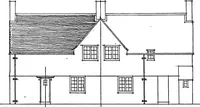 An illustration from Type plans and elevations of houses designed by the Ministry of Health in connection with state-aided housing schemes (1920)