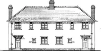 An illustration from Type plans and elevations of houses designed by the Ministry of Health in connection with state-aided housing schemes (1920)