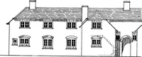 An illustration from Type plans and elevations of houses designed by the Ministry of Health in connection with state-aided housing schemes (1920)